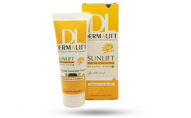  کرم ضد آفتاب درمالیفت مدل SPF50 پوست خشک 2 حجم 40 میلی لیتر 