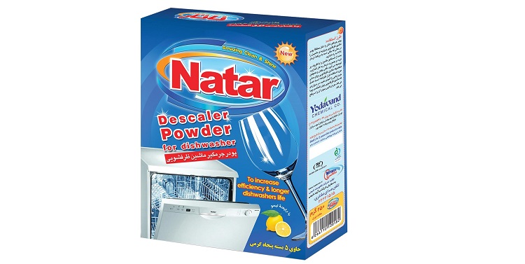 پودر جرم گیر ماشین‌ ظرفشویی ناتار با رایحه لیمو بسته ی 250 گرمی