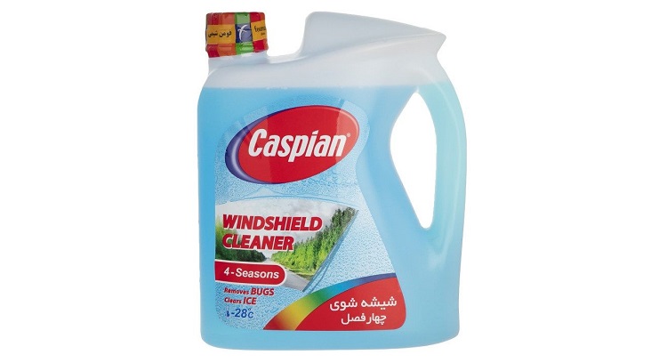 محلول شیشه شوی خودرو کاسپین مدل 4-Seasons حجم 4 لیتر