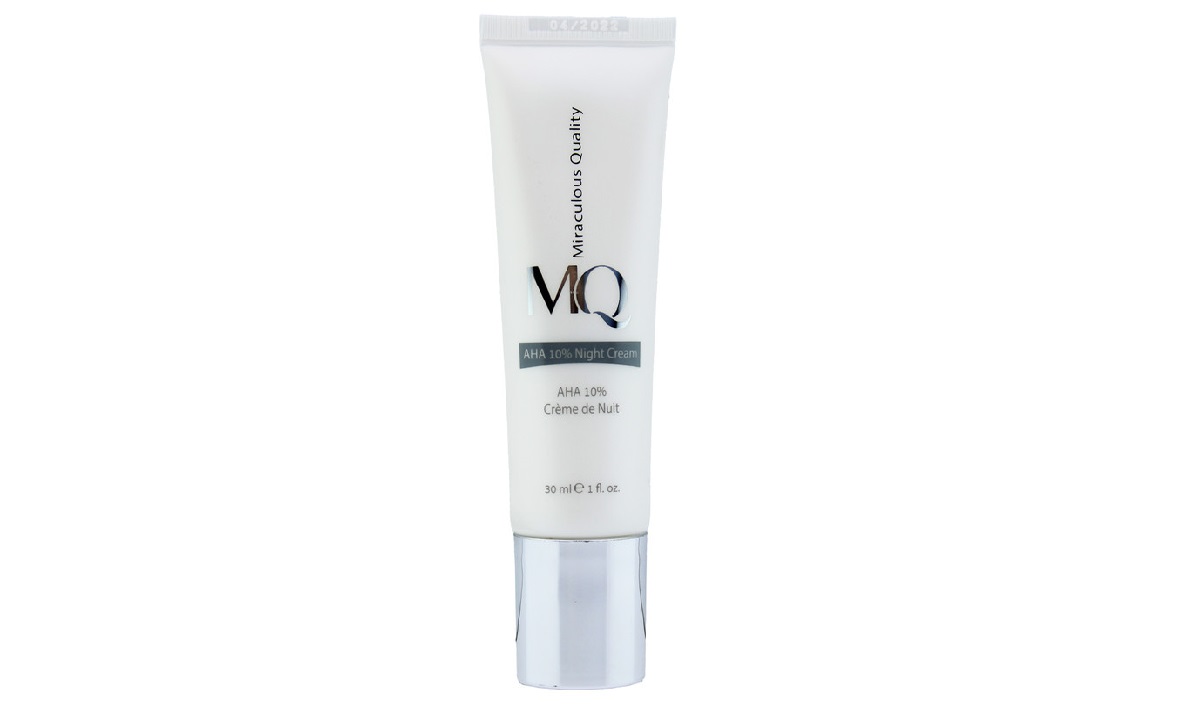 کرم لایه بردار ام کیو مدل AHA 10% NIGHT CREAM حجم 30 میلی لیتر
