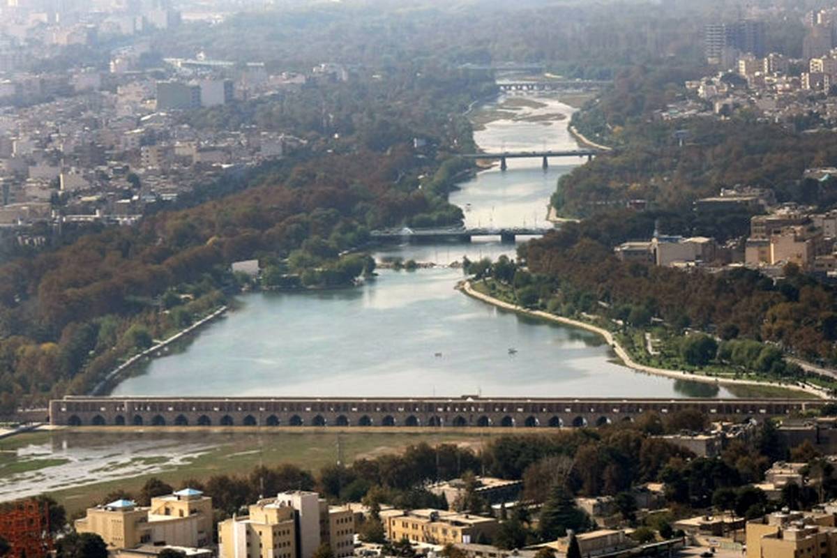  قدیمی‌ترین پل «زاینده رود» در اصفهان؛ سال 1345 + تصویر