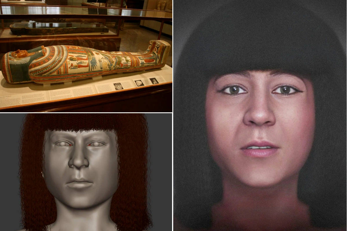 بازسازی چهره مریس‌آمون کاهن آوازخوان معبد در مصر باستان پس از ۲,۸۰۰ سال