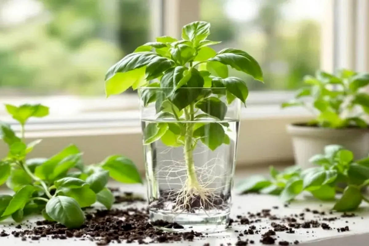 روش کاشت سبزی ها و گیاهان در لیوان آب