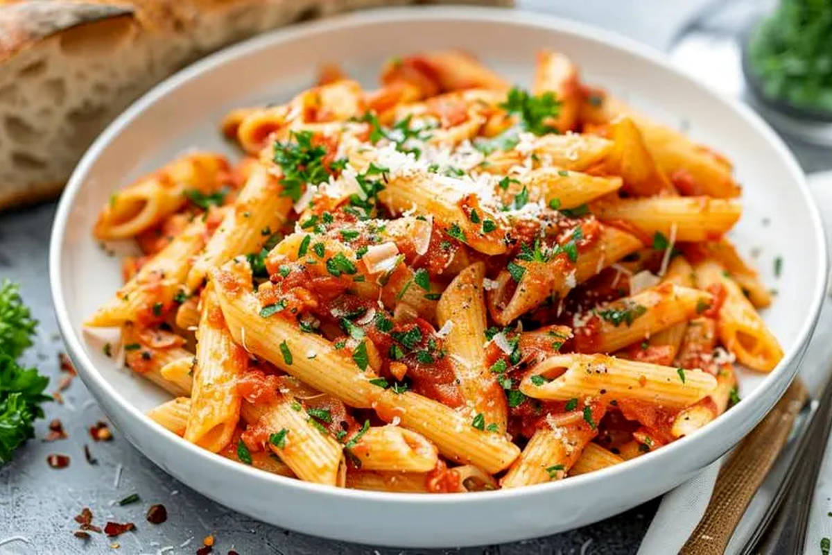  طرز تهیه پاستا گوجه‌ای بدون گوشت و مرغ؛ طعم جدید پاستا 