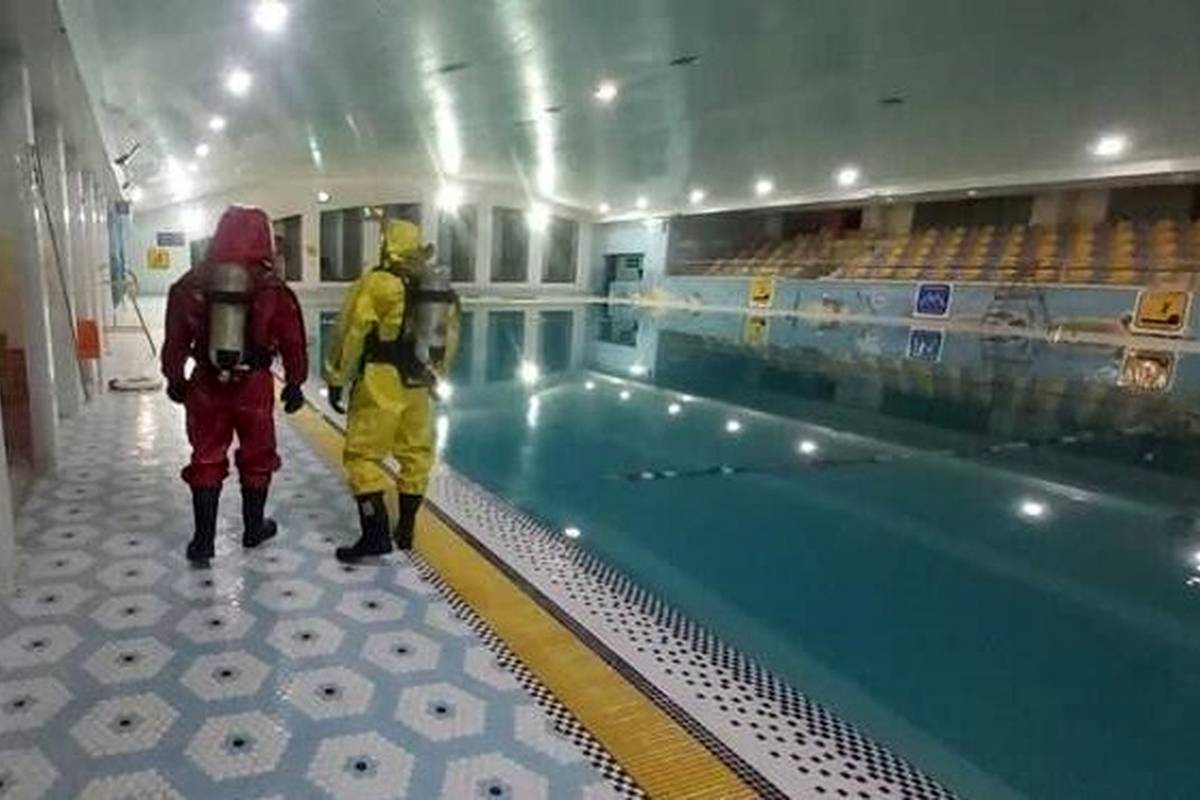 آتش سوزی مهیب در استخر موج‌های طلایی؛ ١٩ نفر مصدوم شدند
