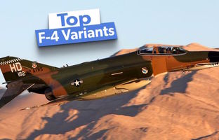 ۵ نسخه اصلی جت جنگنده F-4 فانتوم که بیشترین تعداد از آن ها ساخته شد