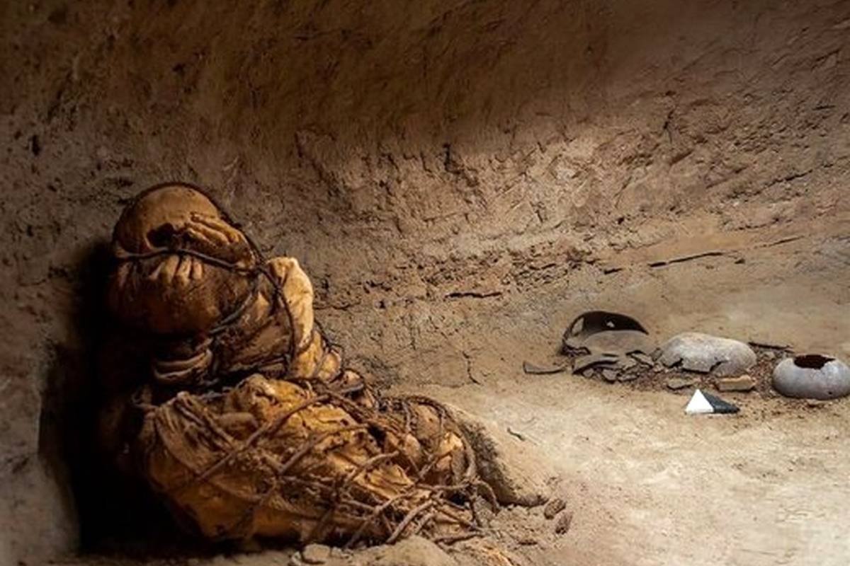 (تصاویر)کشف مومیایی مرموز ۱۲۰۰ ساله