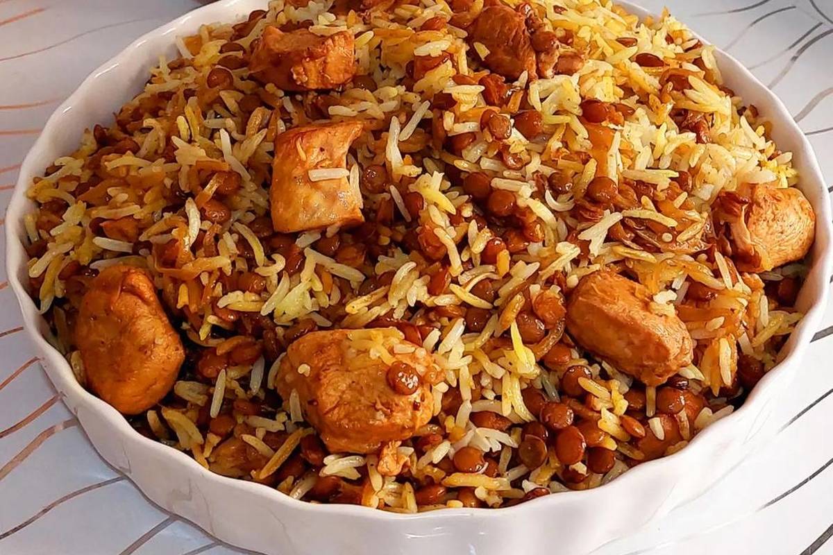 متفاوتترین عدس پلوی زندگیت رو درست کن! عدس پلوی گلستانی!