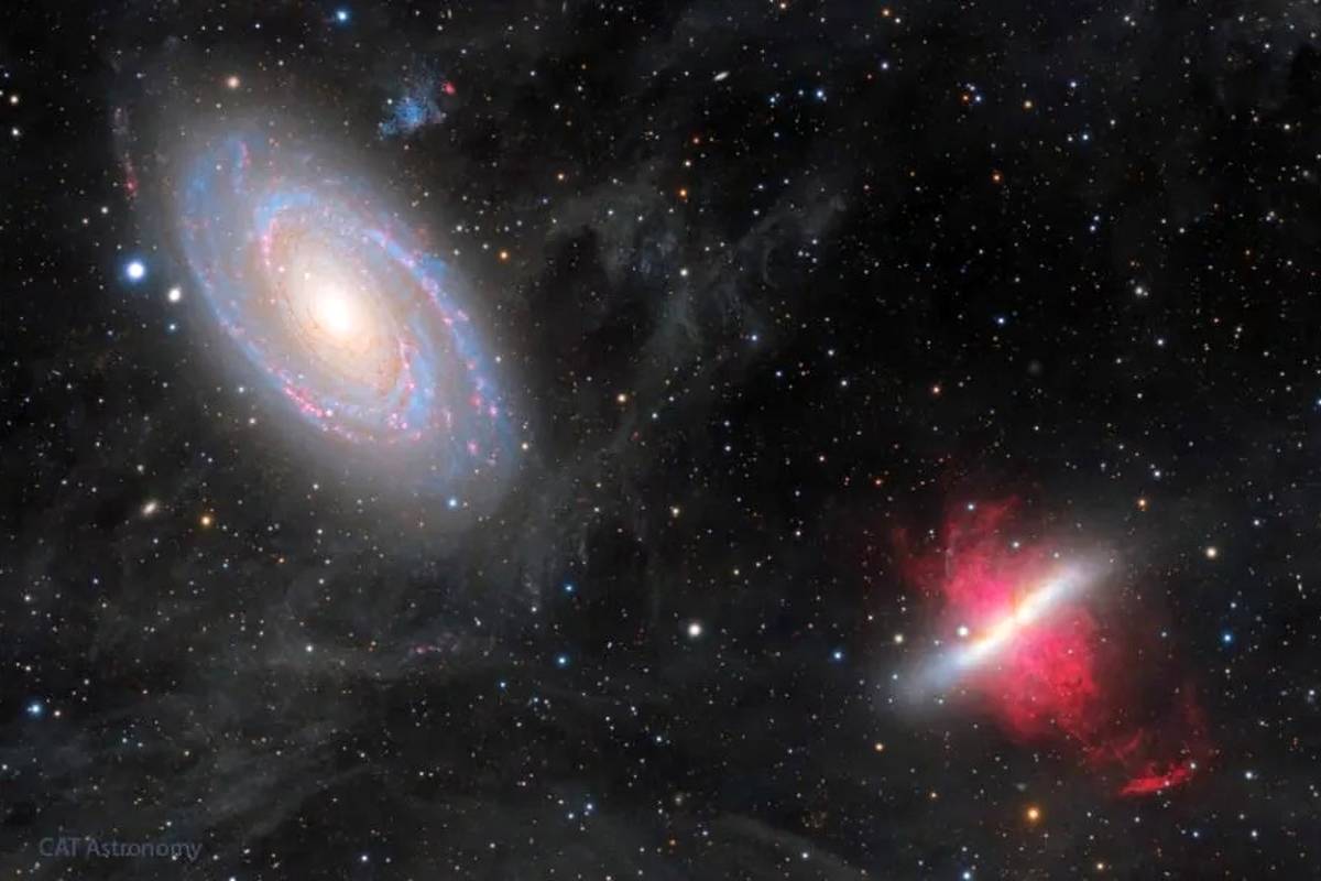 تصویر روز ناسا: جنگ کهکشانها؛ M81 در مقابل M82
