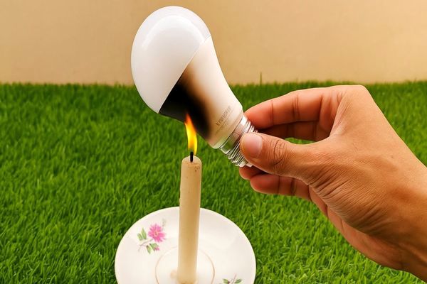  یک ترفند تعمیر لامپ ال ای دی با کمک یک شمع! + ویدئو