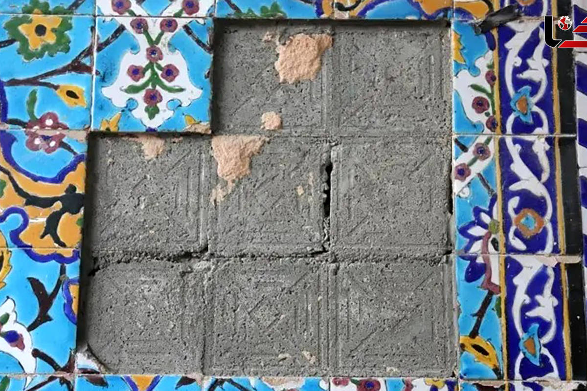 فروپاشی کاشی کاری مسجد سید در اصفهان
