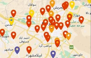  آلودگی هوا در ۲ شهر استان تهران به وضعیت بنفش رسید 