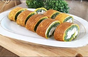 طرز تهیه رولت اسفناج خوشمزه؛ یک غذای جدید و سریع + ویدئو