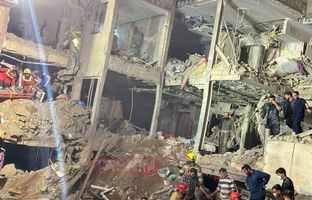  آثار حمله امشب اسرائیل در نارمک تهران + ویدئو