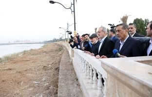 بازدید رئیس جمهور از ساحل رودخانه کارون در اهواز + ویدئو