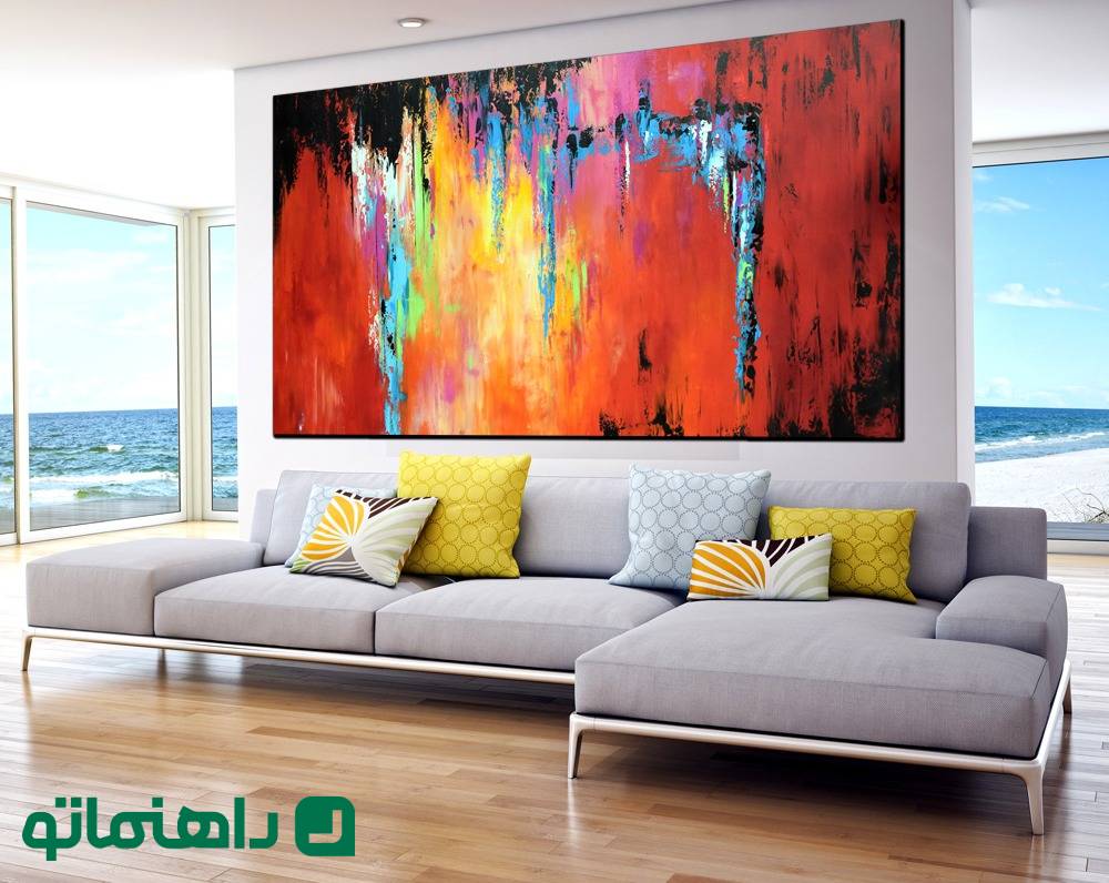 زیباترین تابلوها با طرح انتزاعی برای دیوار خانه مدرن