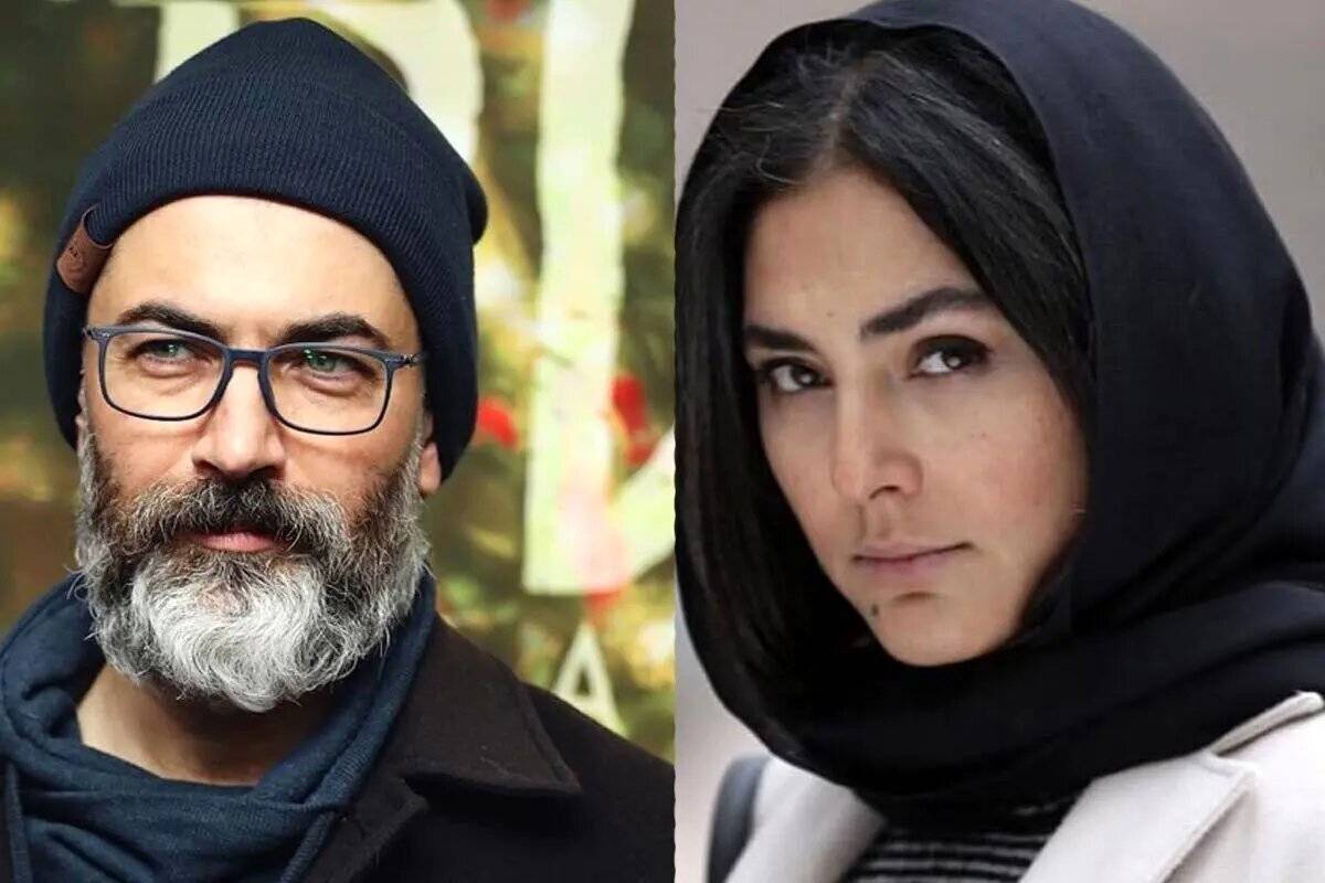 قاب دونفره پارسا پیروزفر و هدی زینالعابدین در یک نمایشگاه نقاشی