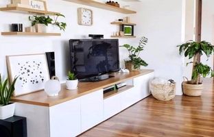 7  دکوری برای میز تلویزیون که اتاق نشیمن را زیر و رو می کند