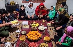 شب چله به رسم مردمان دیار شیرین و فرهاد