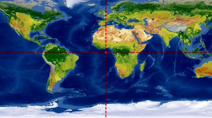 مختصات ۰.۰ روی زمین کجاست؟