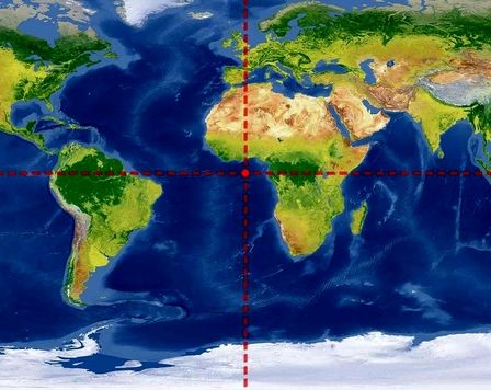 مختصات ۰.۰ روی زمین کجاست؟